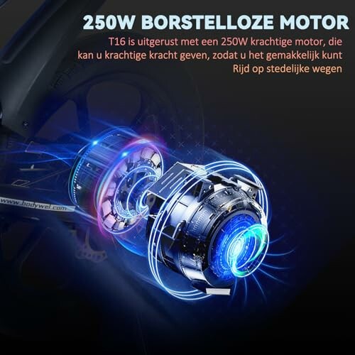 250W borstelloze motor voor fiets