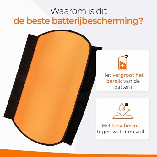 Oranje batterijbescherming met voordelen