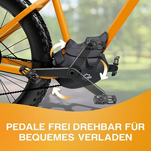 Fiets pedaal vrij draaibaar voor gemakkelijk laden.