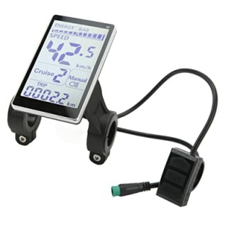 Digitale fiets snelheidsmeter met display en kabel