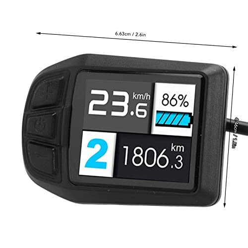 Elektronisch display met snelheidsmeter en batterij-indicator