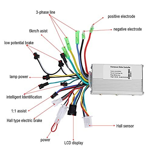 Schema van bedrading voor ebike-motorcontroller