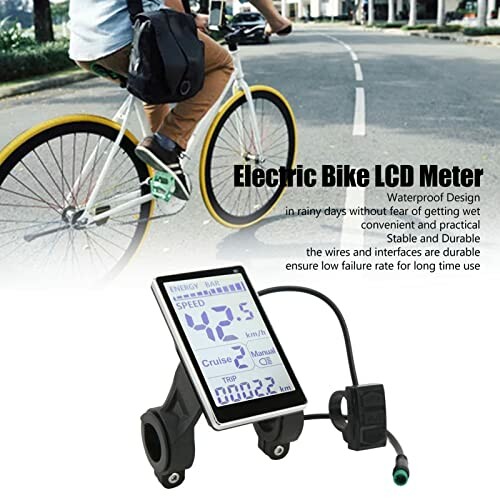 Elektrische fiets LCD-meter op een fiets