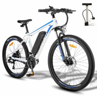 Elektrische mountainbike met pomp