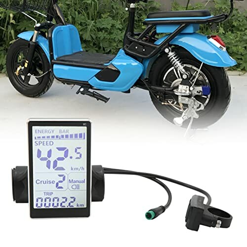 Elektrische scooter met snelheidsmeter display