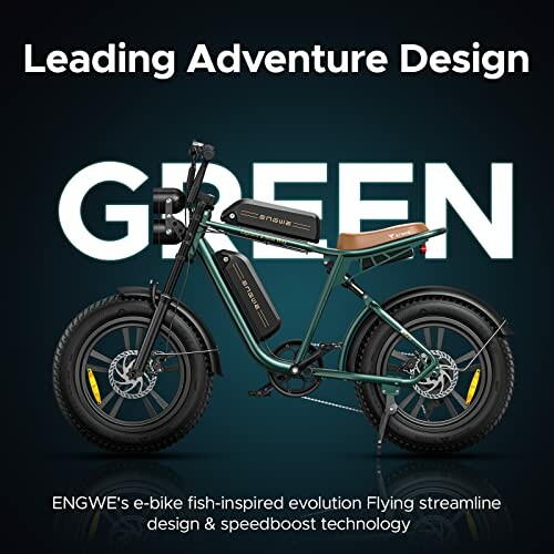 Groene elektrische fiets met innovatieve technologie