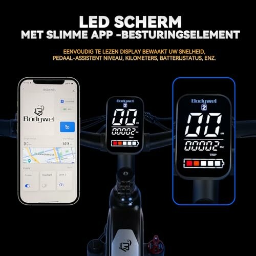 LED-scherm met slimme app-besturing voor fiets