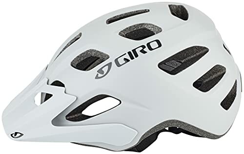 Witte fietshelm met logo van Giro