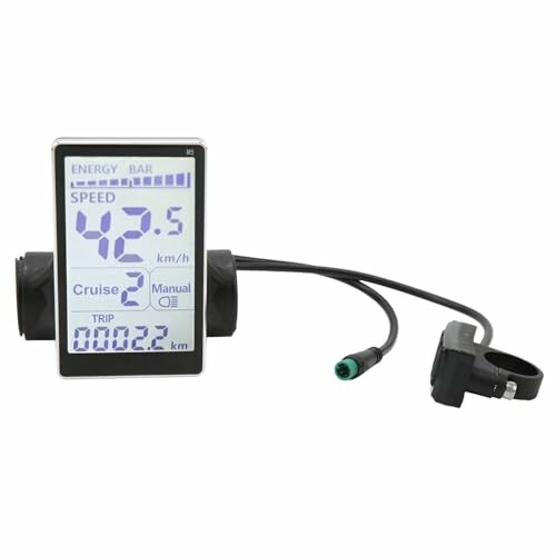 LCD-display voor elektrische fiets met snelheidsmeter.