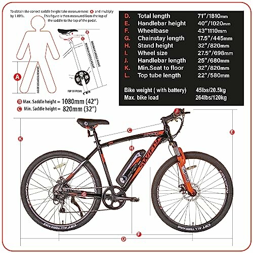 Fietsafmetingen en specificaties