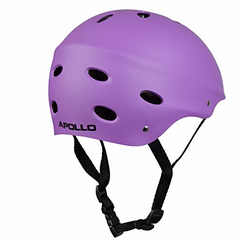 Paarse skatehelm met ventilatieopeningen