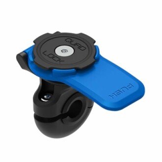 Blauwe en zwarte Quad Lock telefoonhouder