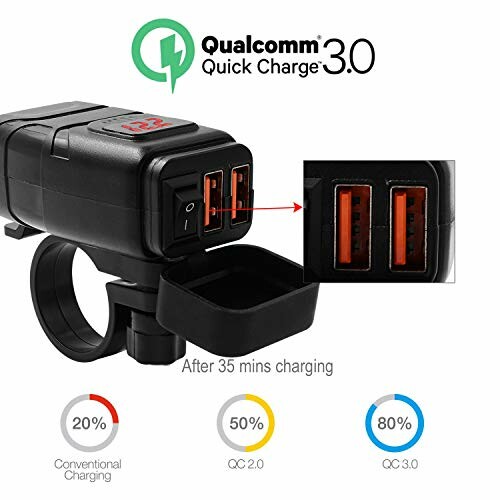 Dubbele USB-lader met Quick Charge 3.0-technologie.