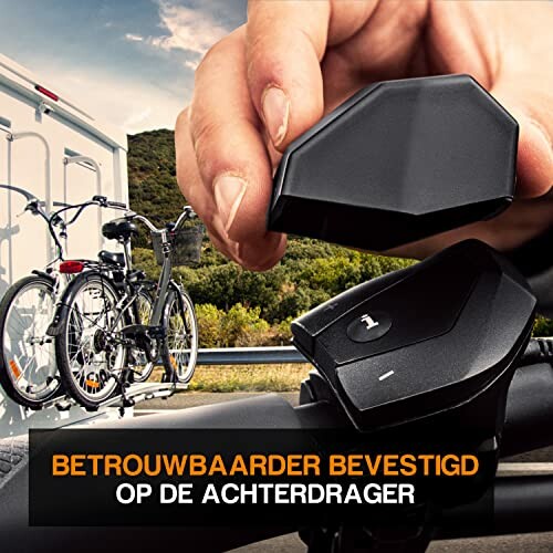 Fietsendrager met betrouwbare bevestiging op de achterdrager.