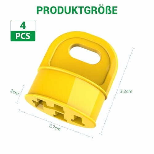 Gele kunststof stopcontactbeschermers, set van 4